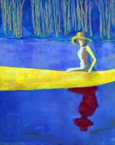 Woman in Yellow Canoe