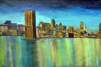 Evening Bridge Oil on Canvas