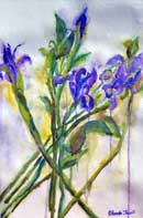 Irises Watercolor painting