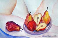 Pears Still Life Watercolor Painting