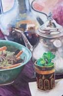 Teapots Oil on Canvas